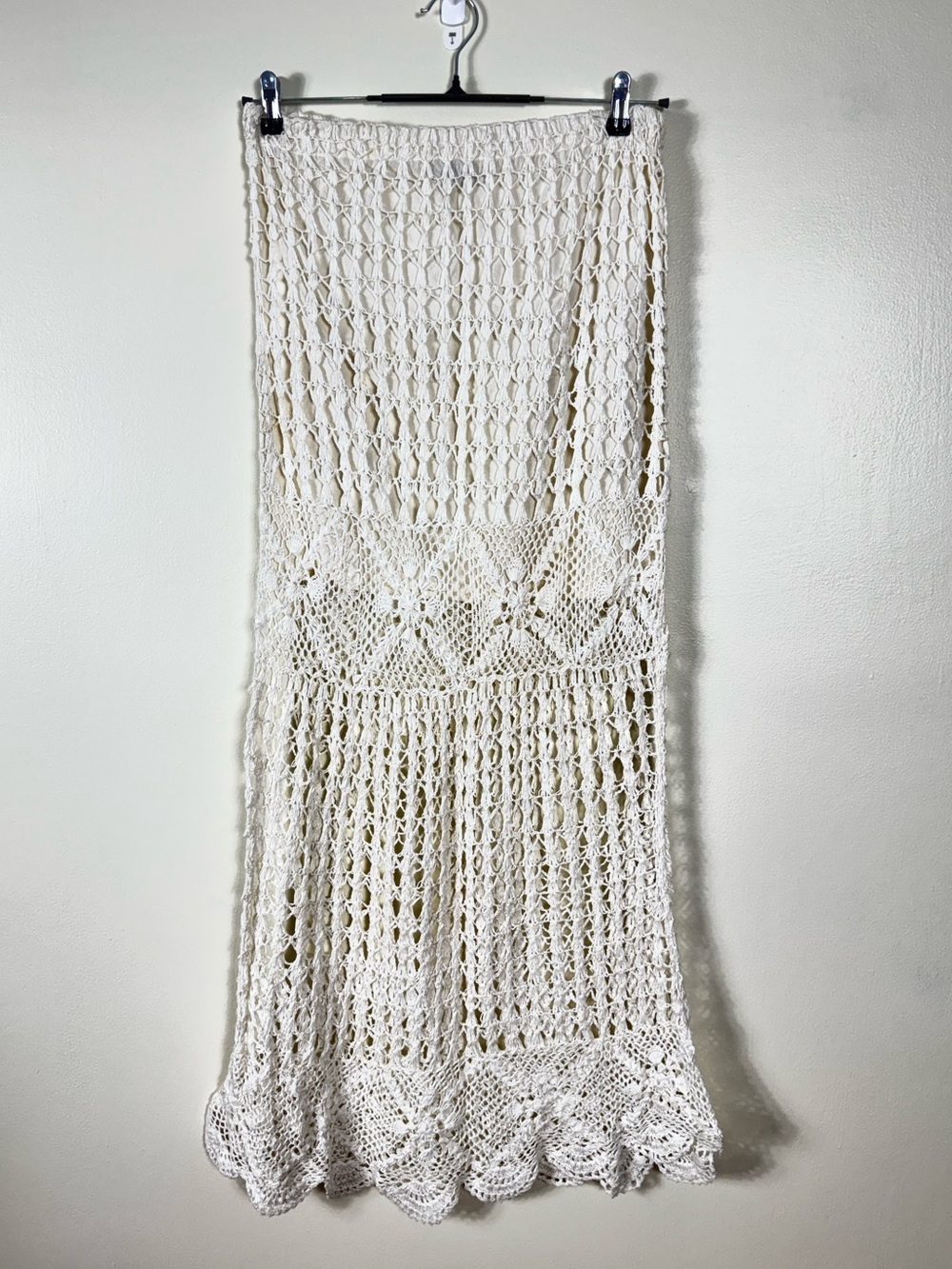 Earthbound Crochet Maxi Skirt Small Bohemian Festival Coachella Beach Coquette - Picture 2 of 5